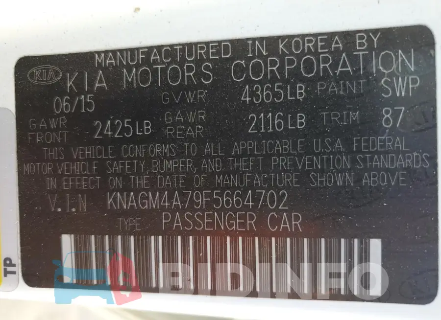 KNAGM4A79F5664702 Photo# 13