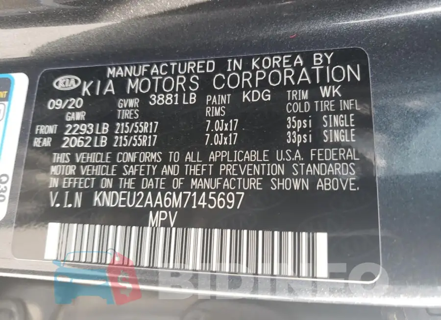 KNDEU2AA6M7145697 Photo# 13