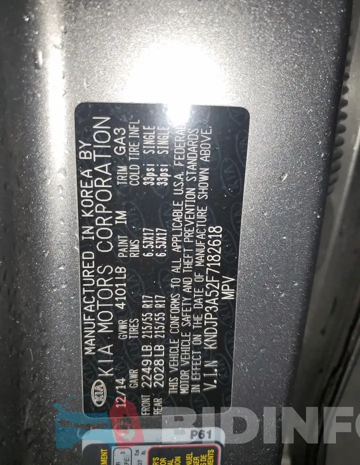 KNDJP3A52F7182618 Photo# 13