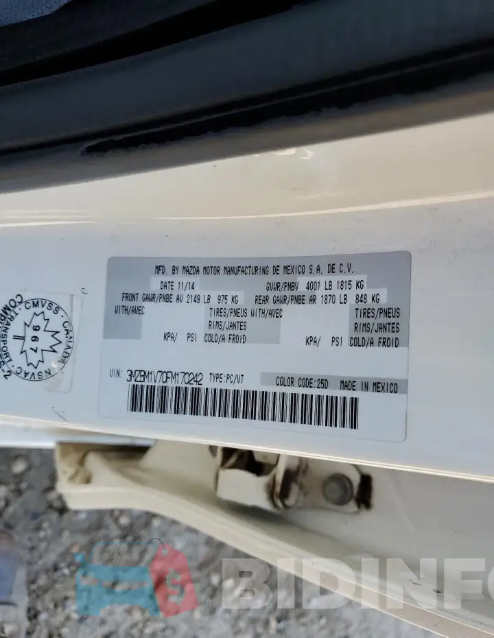 3MZBM1V70FM170242 Photo# 13