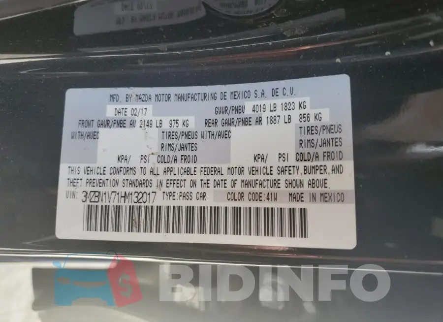 3MZBN1V71HM132017 Photo# 13