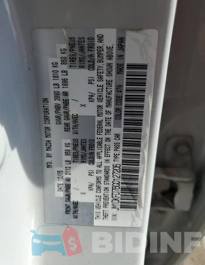 JM1DKFD76G0127206 Photo# 13
