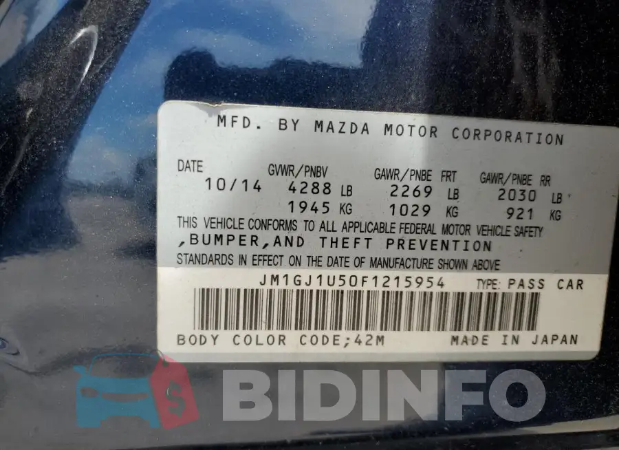 JM1GJ1U50F1215954 Photo# 13