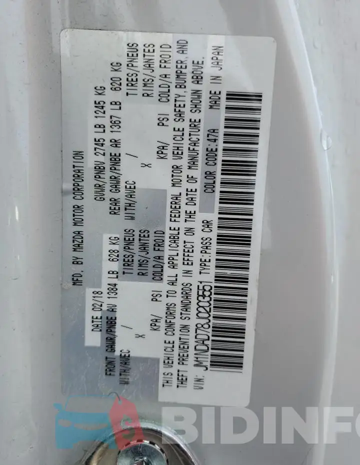 JM1NDAD78J0203551 Photo# 12