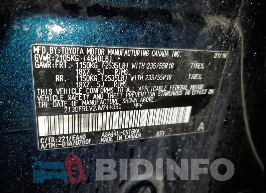 2T3DFREV2JW744950 Photo# 14