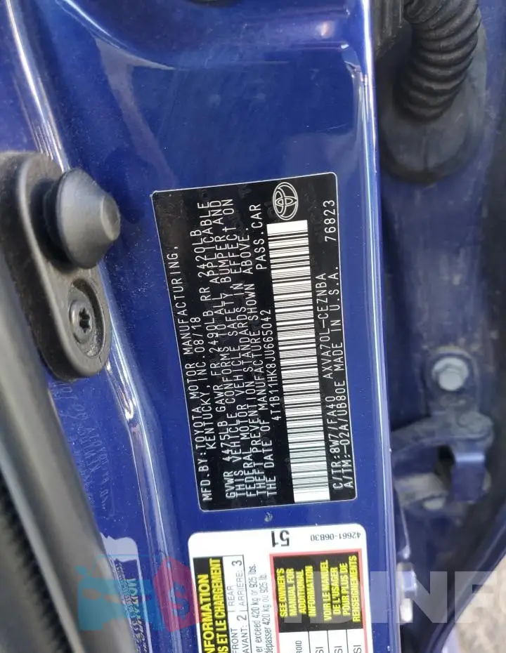 4T1B11HK8JU665042 Photo# 12
