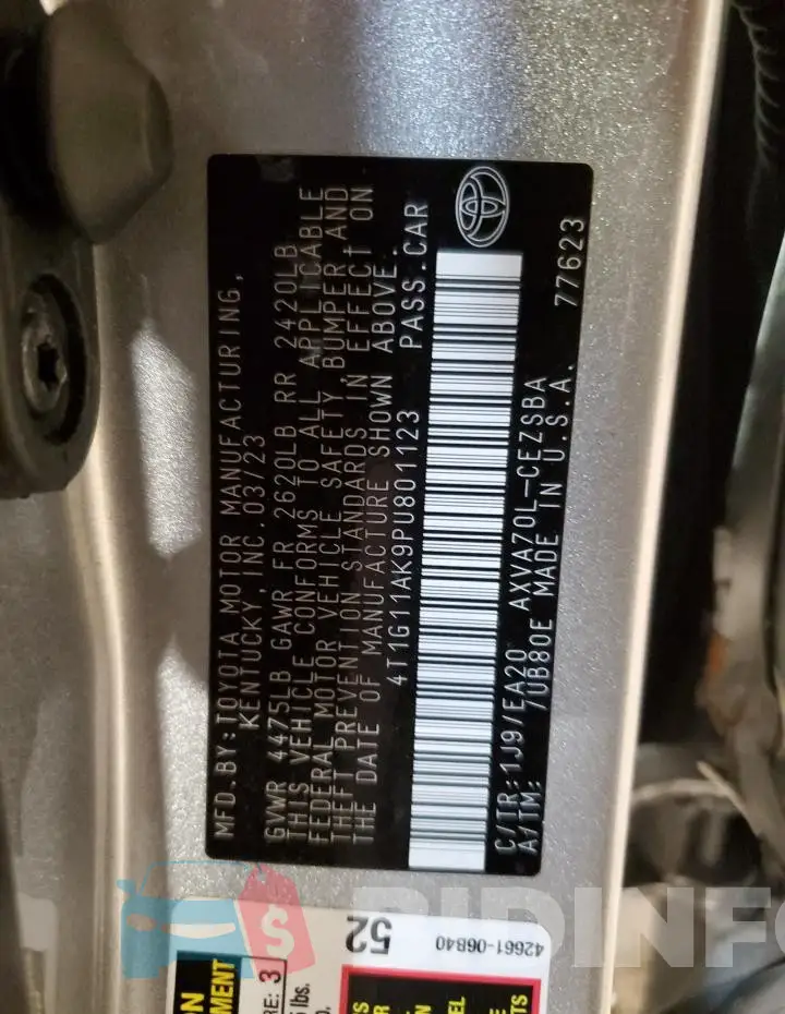 4T1G11AK9PU801123 Photo# 12