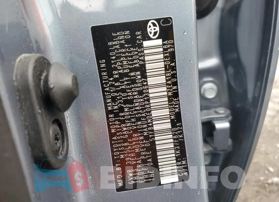 5YFB4MDE0RP130647 Photo# 12