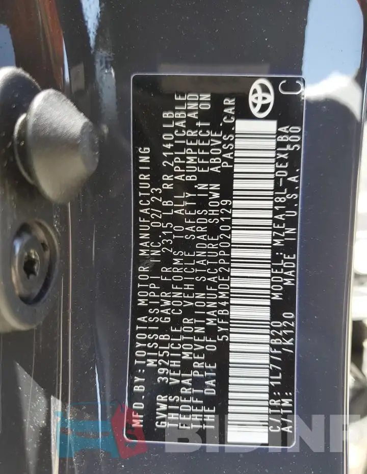 5YFB4MDE2PP020129 Photo# 13
