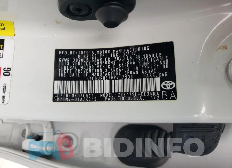 5YFBURHE7HP707938 Photo# 12