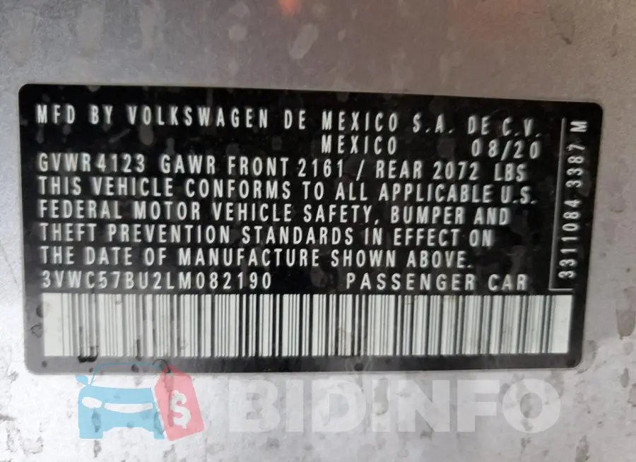 3VWC57BU2LM082190 Photo# 12