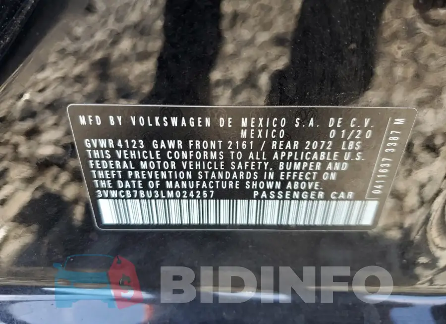 3VWCB7BU3LM024257 Photo# 12