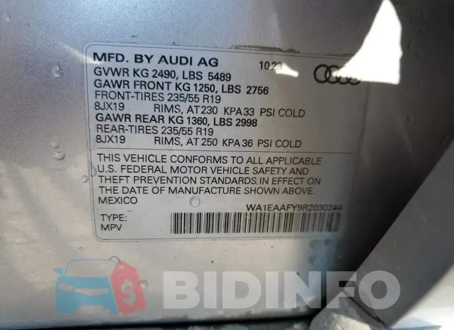 WA1EAAFY9R2030244 Photo# 14