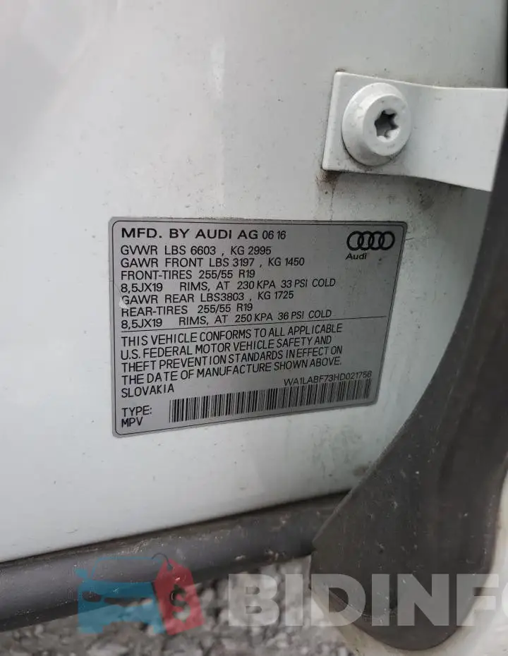 WA1LABF73HD021756 Photo# 13