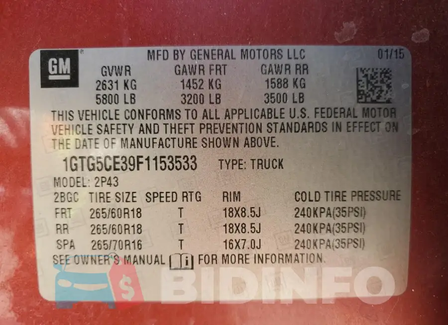 1GTG5CE39F1153533 Photo# 12