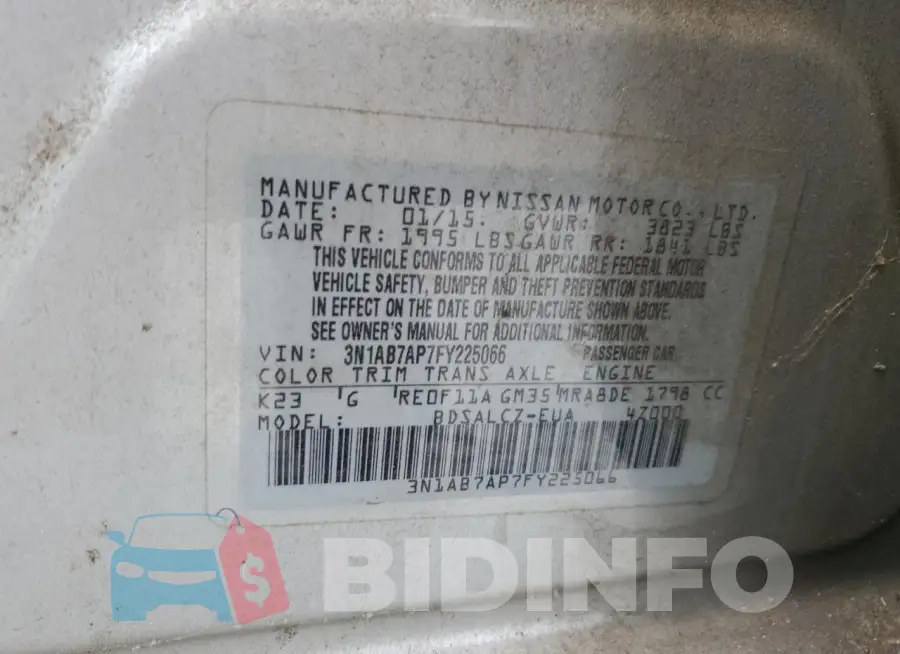 3N1AB7AP7FY225066 Photo# 12