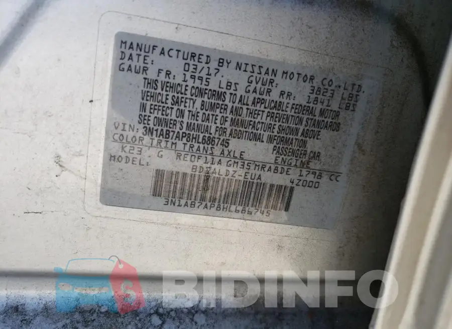 3N1AB7AP8HL686745 Photo# 12