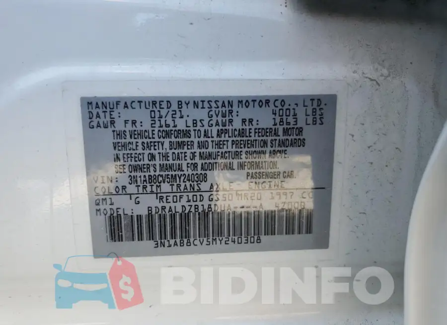 3N1AB8CV5MY240308 Photo# 12