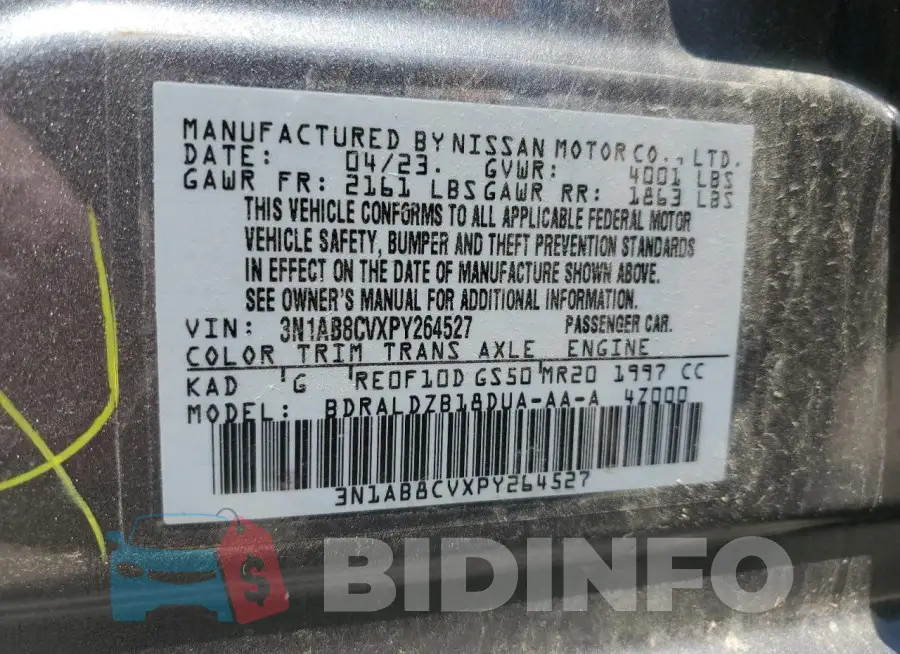 3N1AB8CVXPY264527 Photo# 13