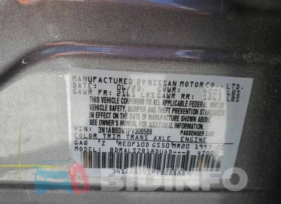3N1AB8DV1PY308588 Photo# 13