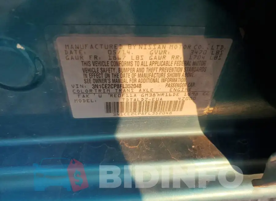 3N1CE2CP8FL352048 Photo# 12