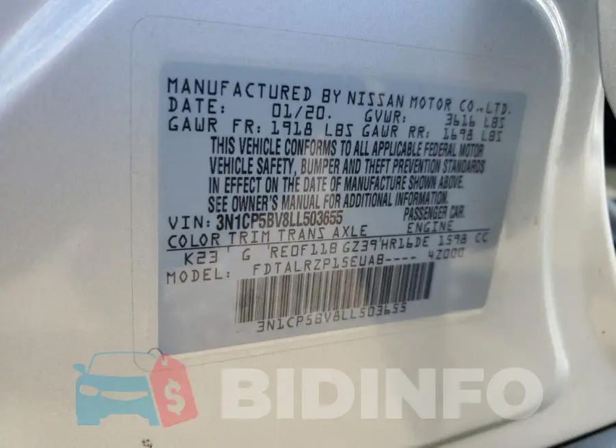 3N1CP5BV8LL503655 Photo# 12