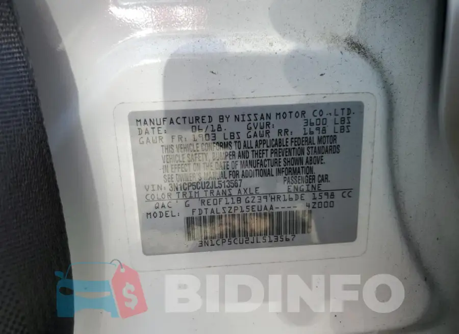 3N1CP5CU2JL513567 Photo# 13