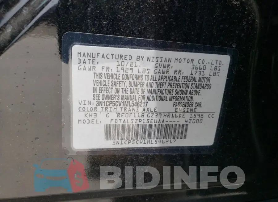 3N1CP5CV1ML546217 Photo# 13