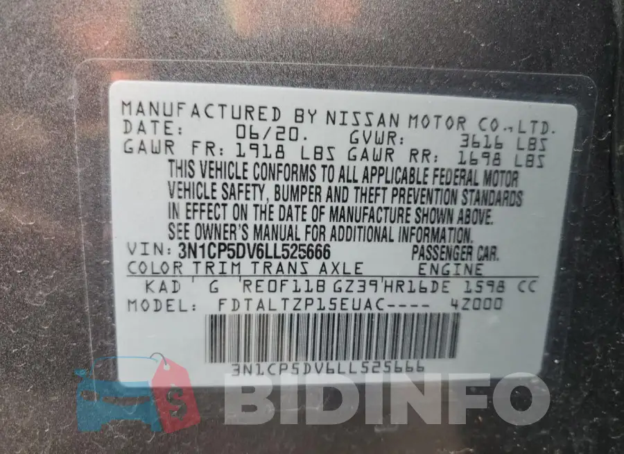 3N1CP5DV6LL525666 Photo# 13