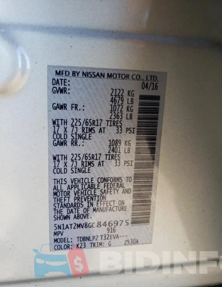 5N1AT2MV8GC846975 Photo# 12