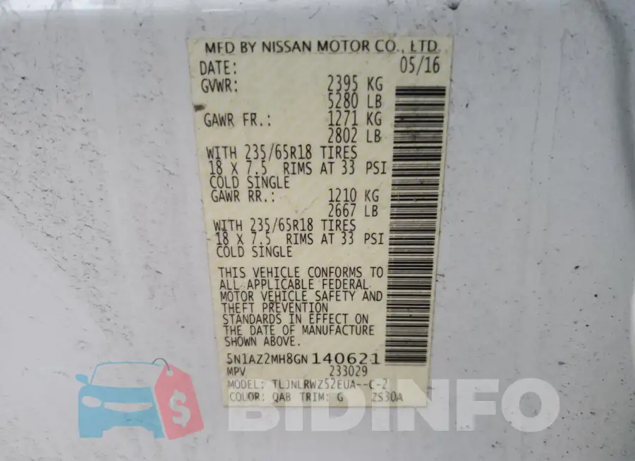 5N1AZ2MH8GN140621 Photo# 12