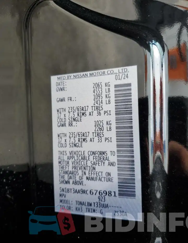 5N1BT3AA9RC676981 Photo# 13