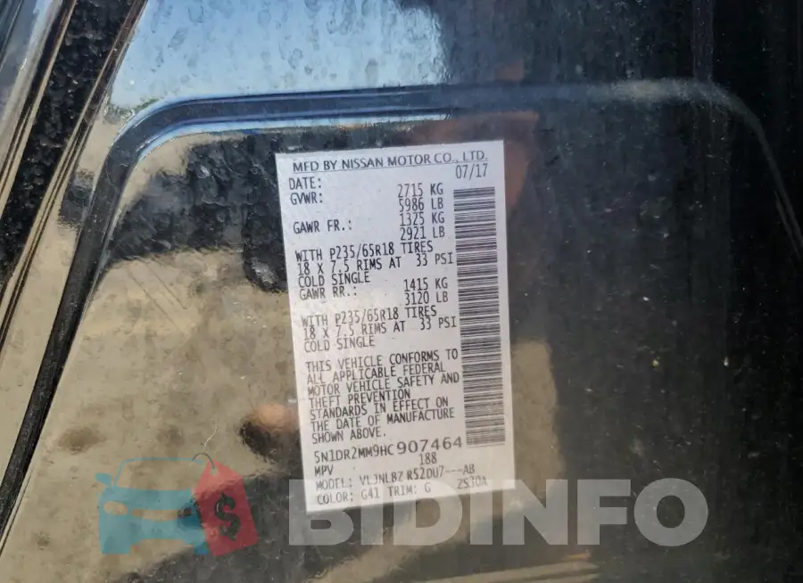 5N1DR2MM9HC907464 Photo# 13