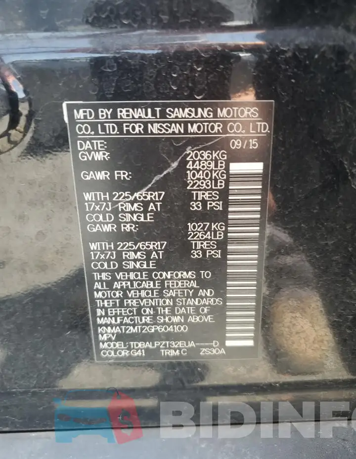 KNMAT2MT2GP604100 Photo# 12