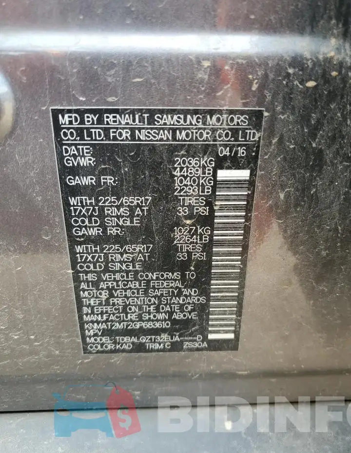 KNMAT2MT2GP683610 Photo# 13