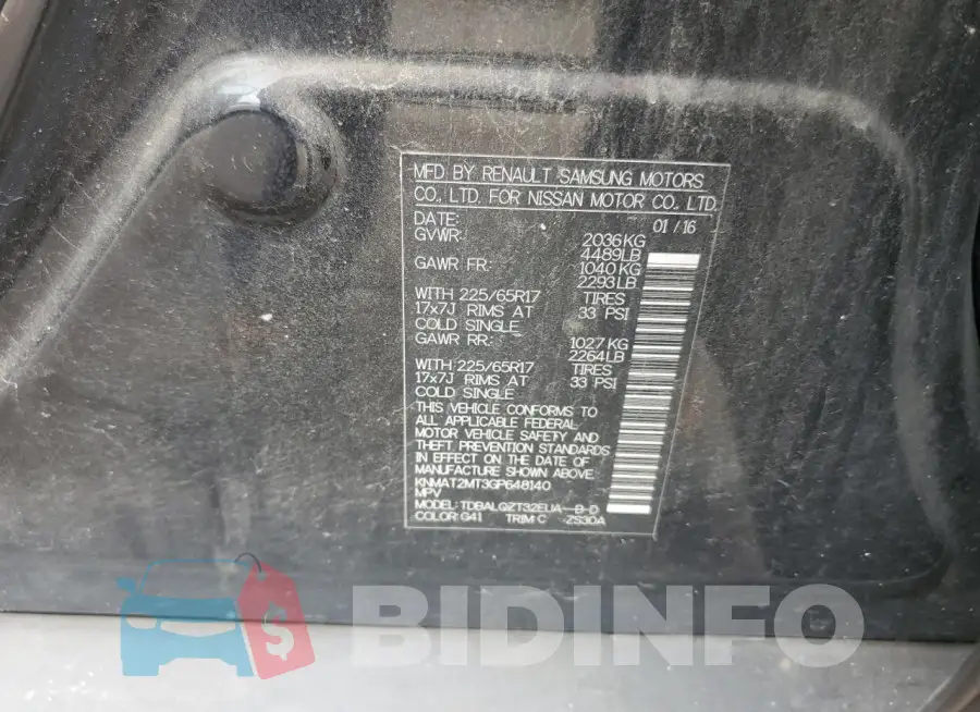 KNMAT2MT3GP648140 Photo# 14