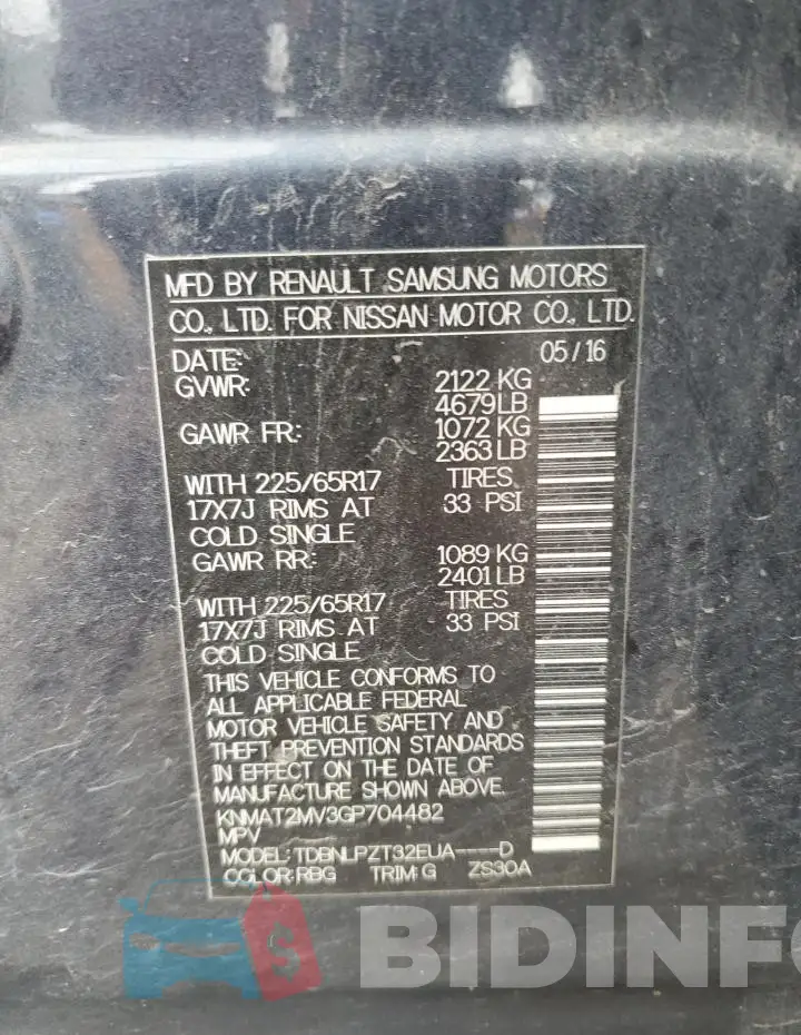 KNMAT2MV3GP704482 Photo# 13