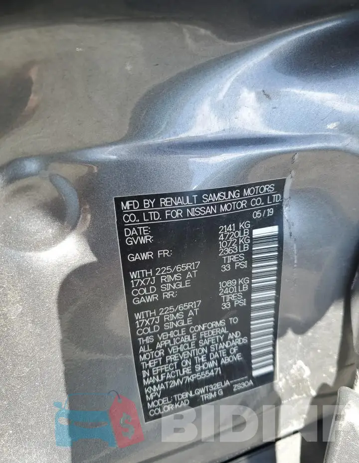 KNMAT2MV7KP555471 Photo# 13