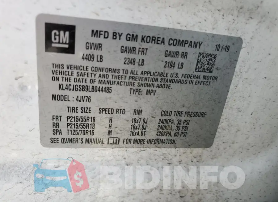 KL4CJGSB9LB044485 Photo# 13