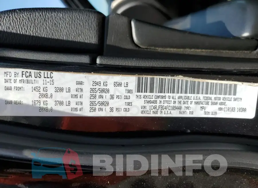 1C4RJFBG4FC189440 Photo# 13