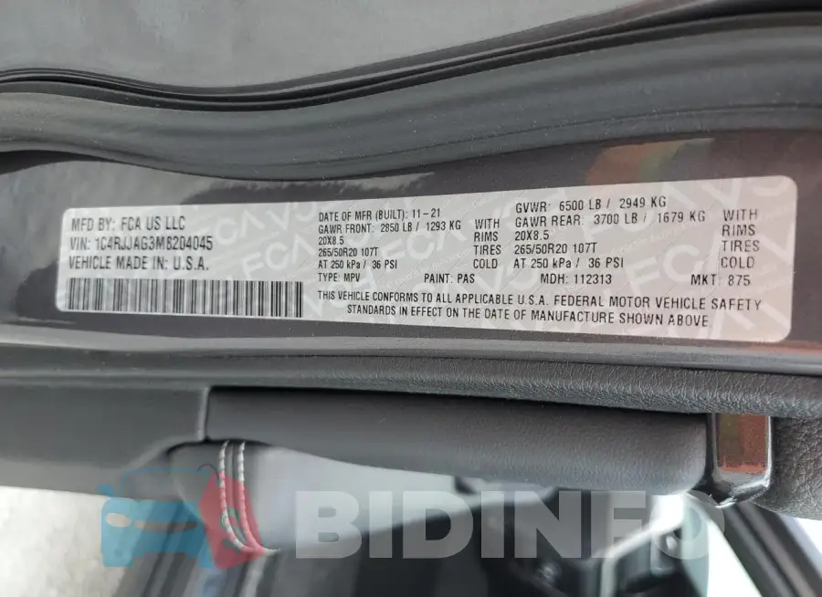 1C4RJJAG3M8204045 Photo# 13