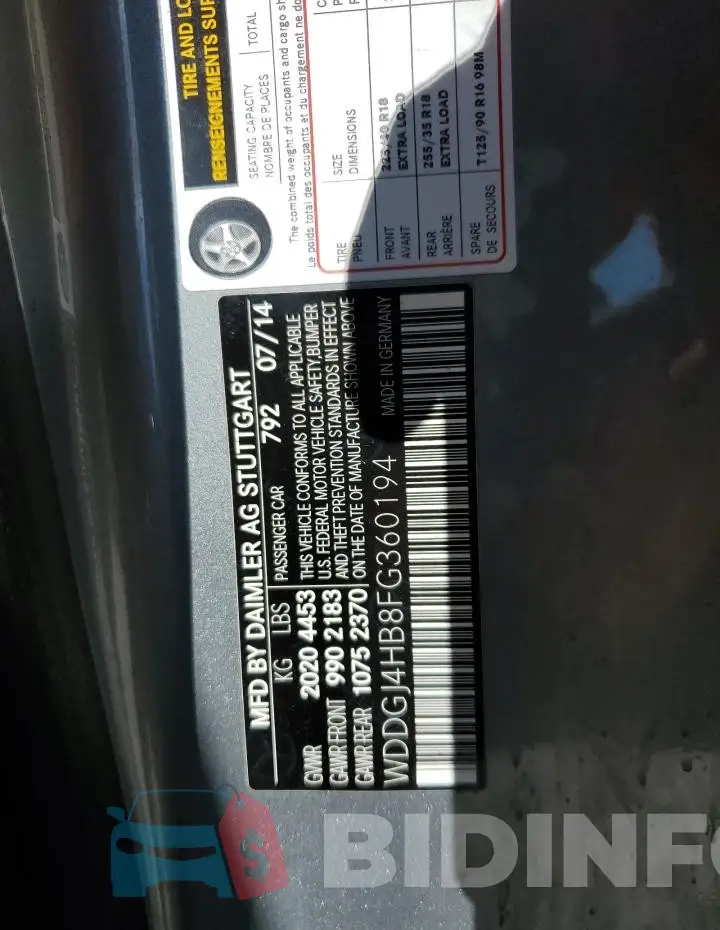 WDDGJ4HB8FG360194 Photo# 12