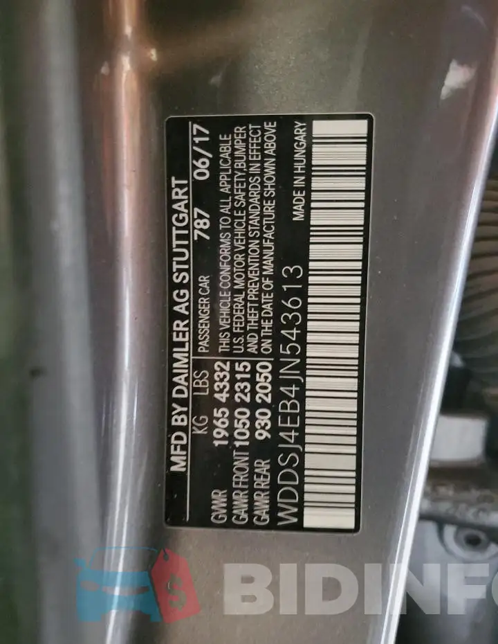 WDDSJ4EB4JN543613 Photo# 12