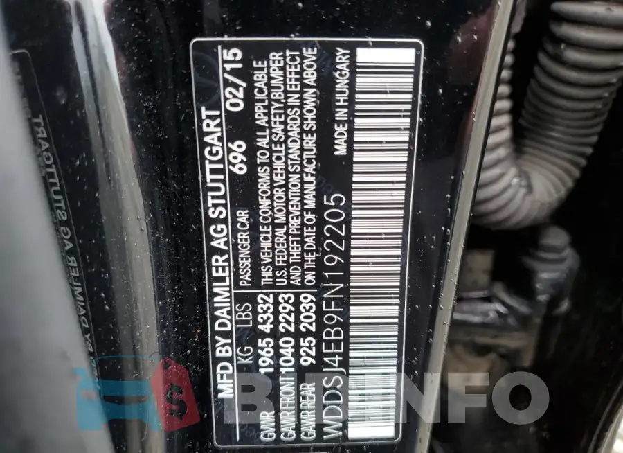 WDDSJ4EB9FN192205 Photo# 13