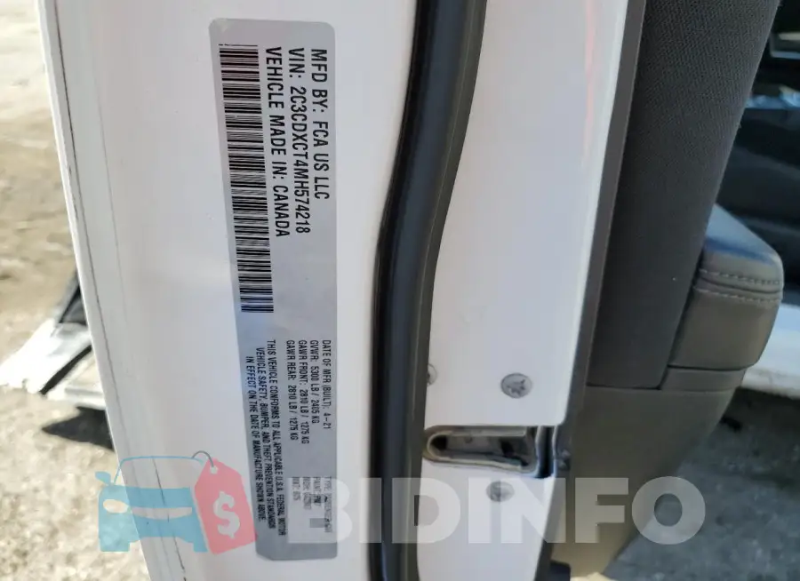 2C3CDXCT4MH574218 Photo# 12