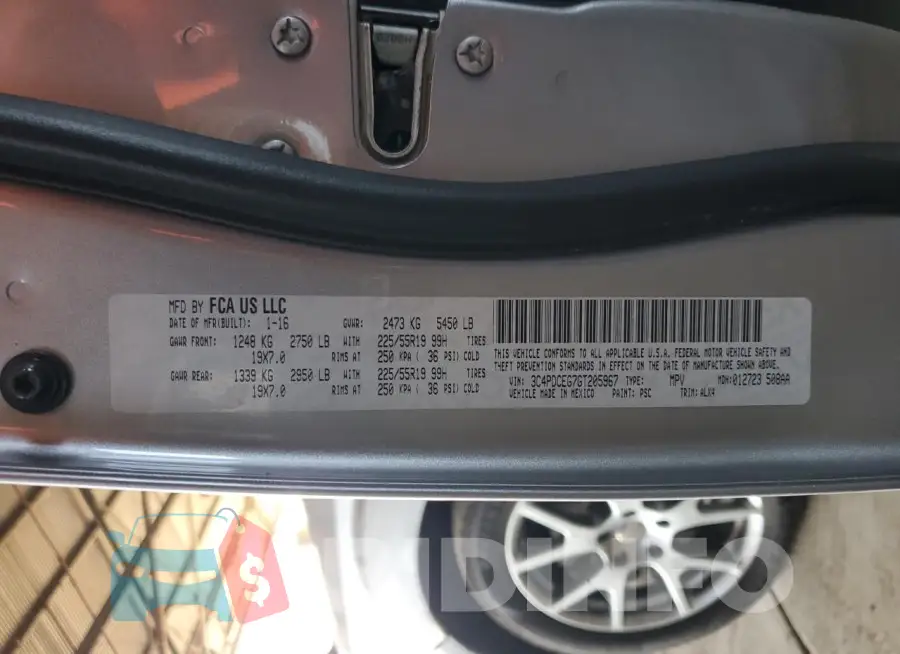 3C4PDCEG7GT205967 Photo# 13