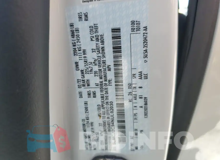 5LMCJ2C94NUL02030 Photo# 14