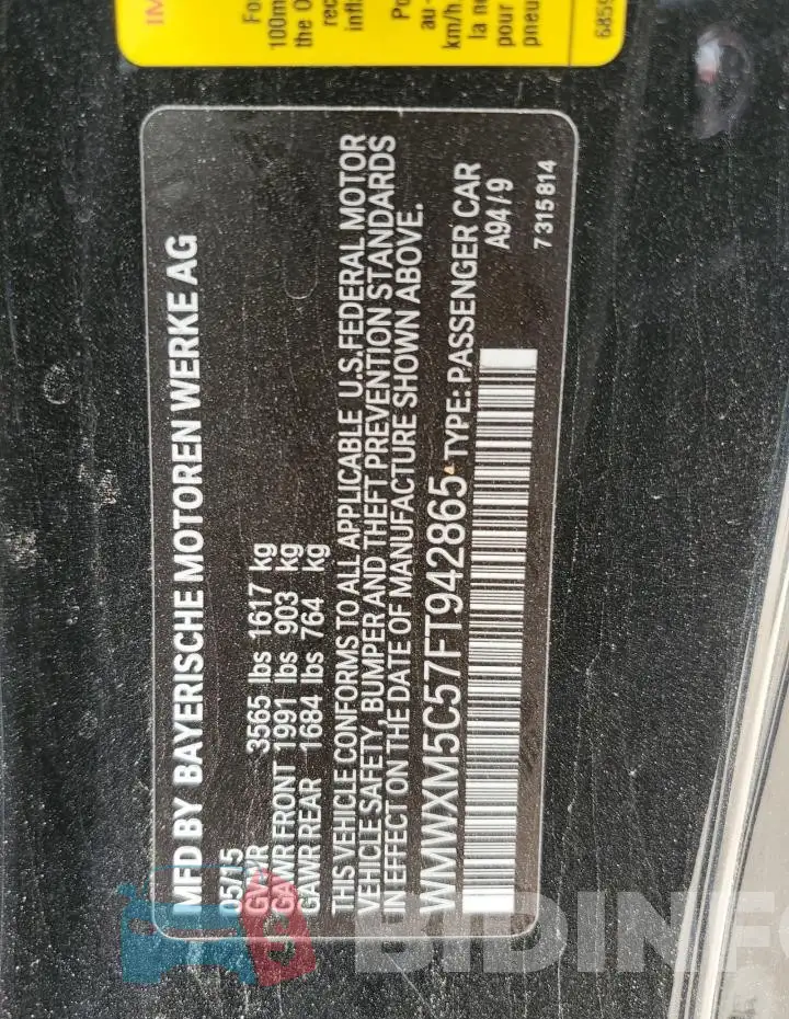 WMWXM5C57FT942865 Photo# 12