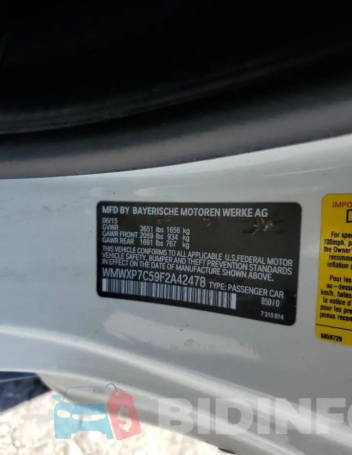 WMWXP7C59F2A42478 Photo# 12