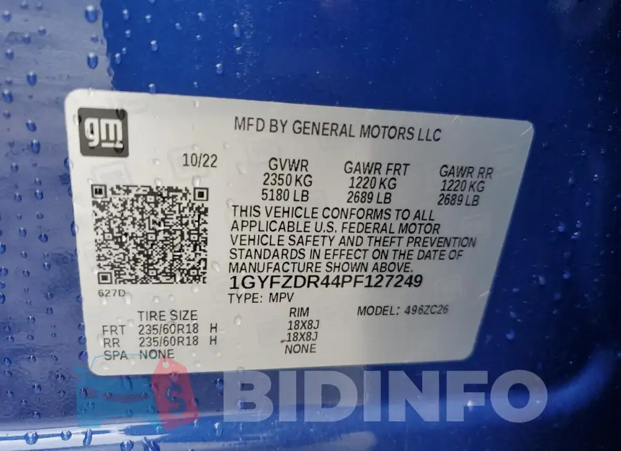 1GYFZDR44PF127249 Photo# 14